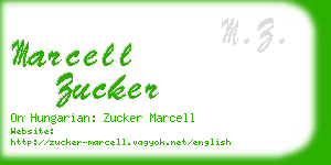 marcell zucker business card